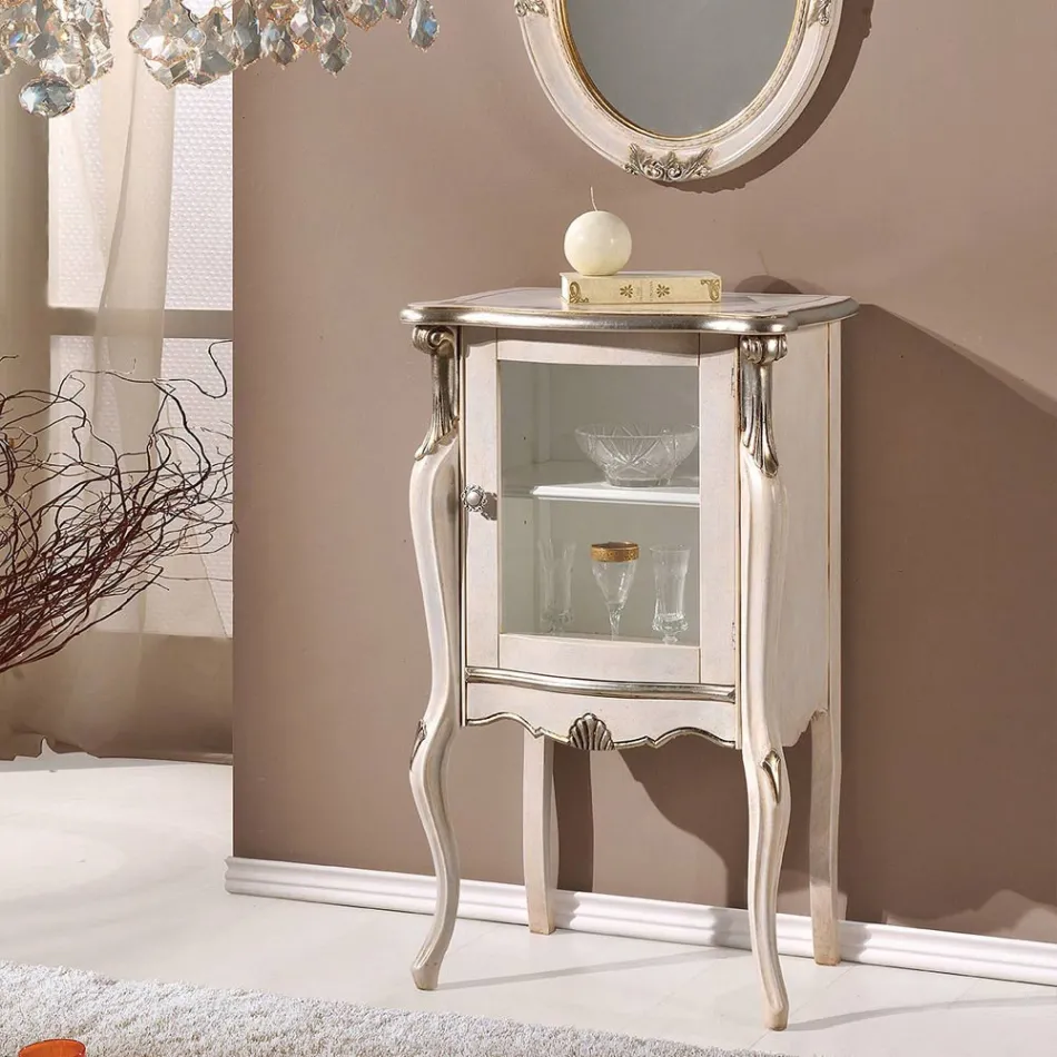 Mobile da Salotto Classico con 1 Anta Vetro o Legno Made in Italy - London Viadurini