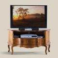 Mobile Porta Tv Classico in Legno Noce Intarsiato Made in Italy - Leonor