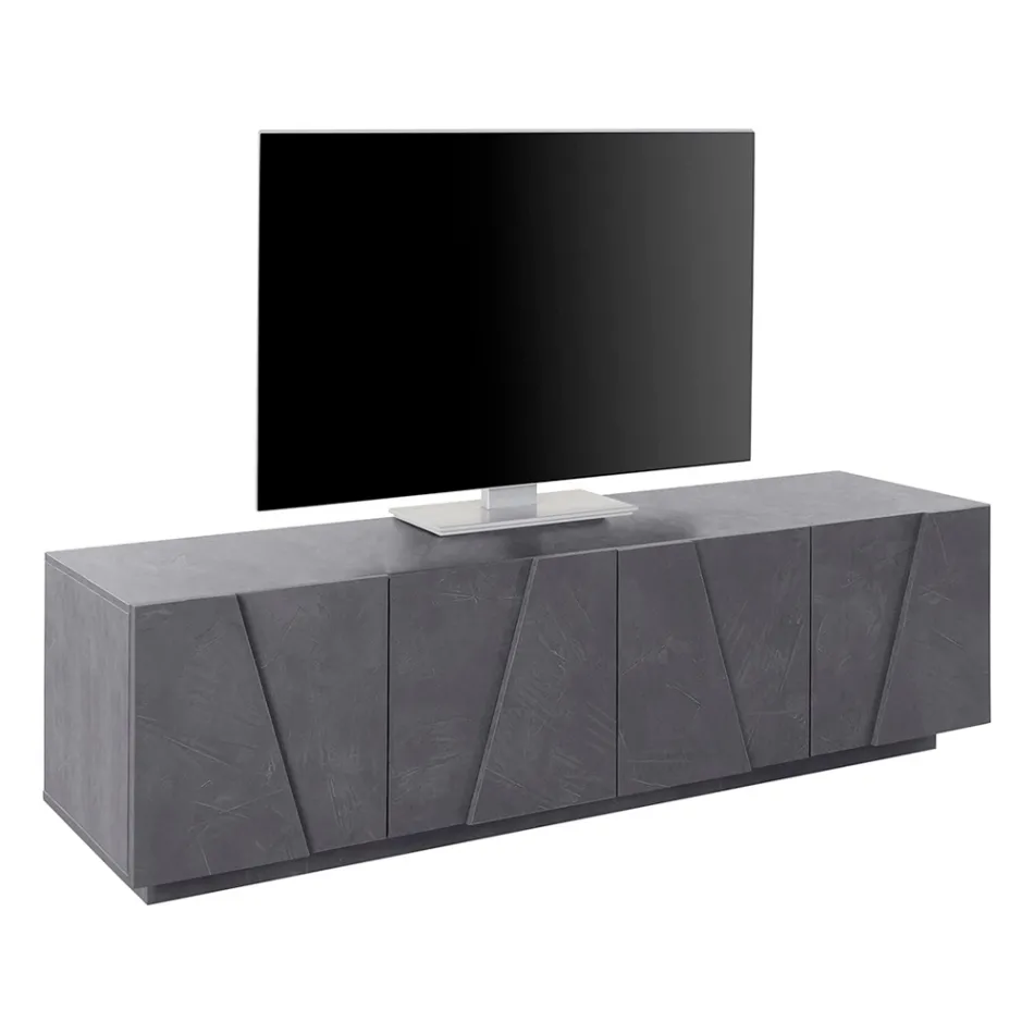Mobile Porta Tv da Soggiorno con 4 Ante in Melaminico Made in Italy - Naditza Viadurini