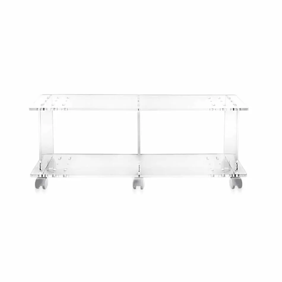 Mobile porta tv design moderno in plexiglass trasparente Mago Viadurini