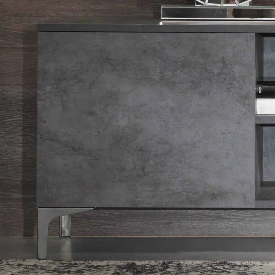 Mobile Porta Tv in Legno Nobilitato a Due Ante Moderno Made in Italy – Clemente Viadurini