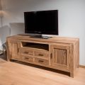 Mobile Porta Tv in Teak Massello con 2 Ante e 4 Cassetti - Kendo