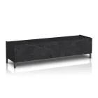 Mobile Porta Tv Rivestito in Melaminico Finitura Marmo Made in Italy - Zinco Viadurini