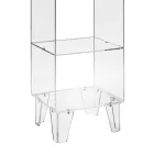Mobile Vetrina Plexiglass Trasparente Design Italiano 4 Ripiani - Raganella Viadurini