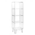 Mobile Vetrina Plexiglass Trasparente Design Italiano 4 Ripiani - Raganella