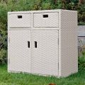 Mobiletto da Giardino in Polyrattan Intrecciato a Mano – Zoltan