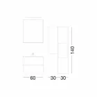 Mobili Bagno Sospesi di Design in Melaminico Olmo Noce – Becky Viadurini