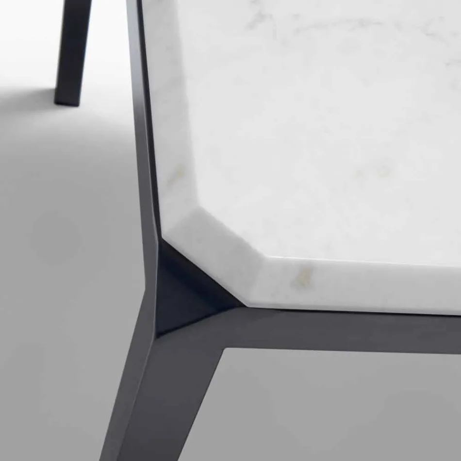 My Home Bebop tavolo di design marmo bianco H74xL210cm made in Italy Viadurini