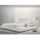My Home Long Island letto matrimoniale in pelle imbottito made Italy Viadurini