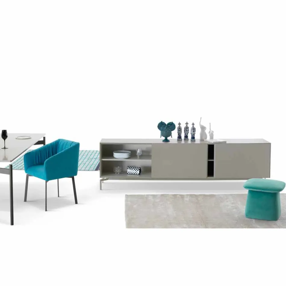 My Home Mirage madia di design in MDF laccato H71xL210cm made in Italy Viadurini