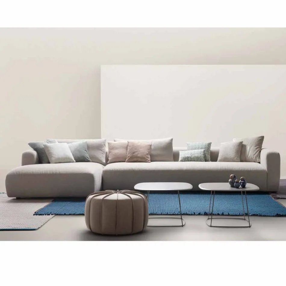 My Home Softly divano componibile di design in tessuto made in Italy Viadurini