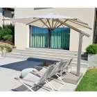 Ombrellone Braccio Giardino in Alluminio Bianco o Antracite 300x400 cm - Lapillo Viadurini