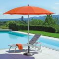 Ombrellone da Esterno in Tessuto con Struttura in Alluminio Design - Leroy