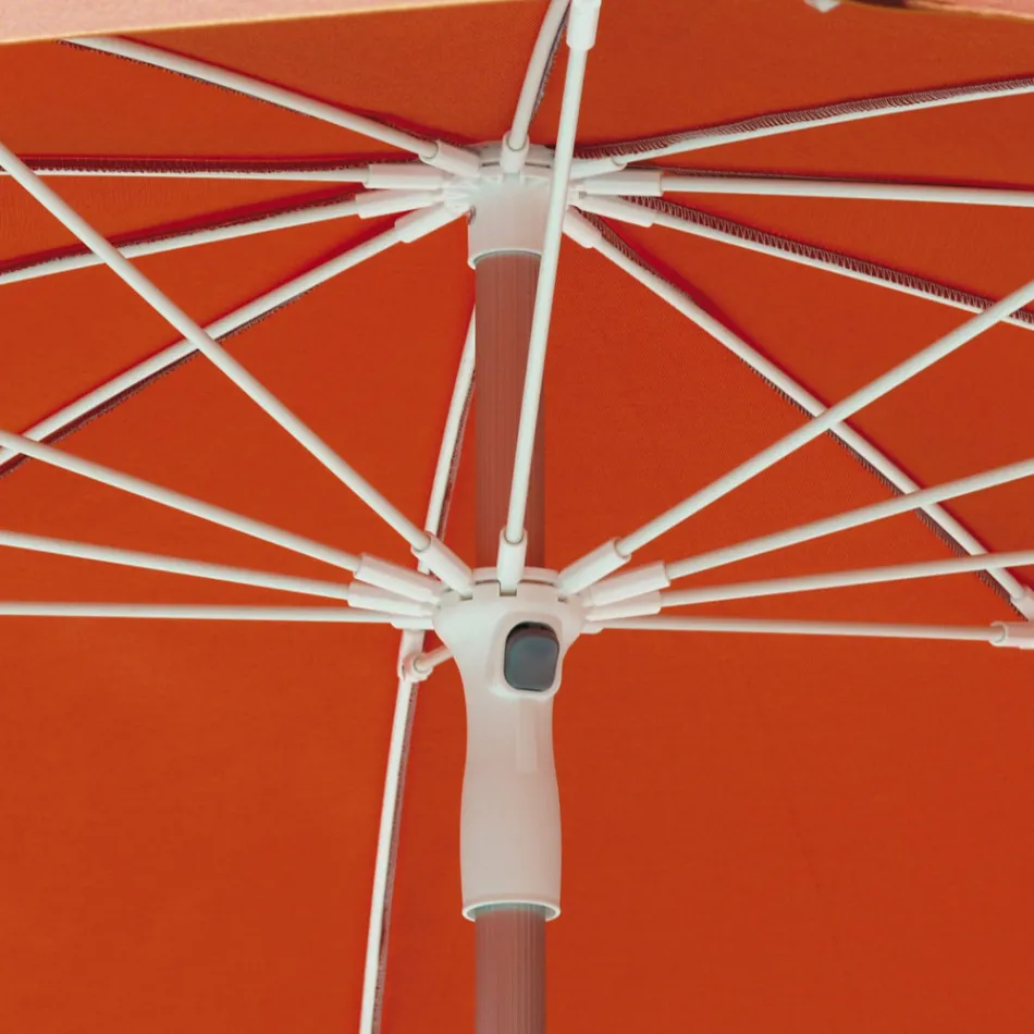 Ombrellone da Esterno in Tessuto con Struttura in Alluminio Design - Leroy Viadurini