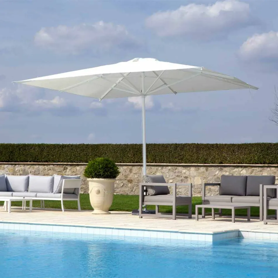 Ombrellone da Giardino in Tessuto Acrilico e Alluminio Made in Italy - Solero Viadurini