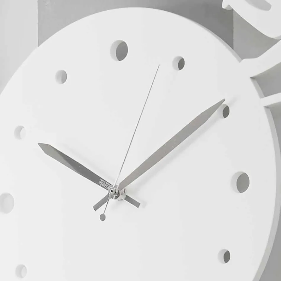 Orologio a Muro dal Design Grande Moderno Rotondo Colorato Decorato - Gatto Viadurini