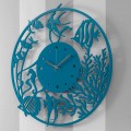 Orologio a Muro in Legno Design Grande Moderno Colorato Tondo - Infondoalmar