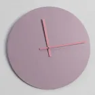 Orologio a Parete Design Rosa Moderno e Rotondo in Legno Made in Italy - Imalia Viadurini
