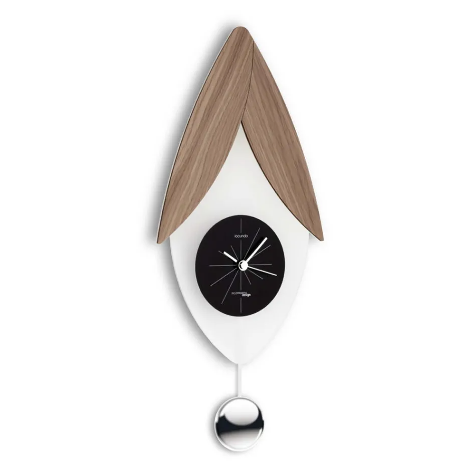 Orologio con Pendolo in Metacrilato Bisatinato Made in Italy - Great Viadurini