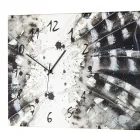 Orologio da muro bianco-nero dalla forma rettangolare Dakota Viadurini