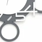 Orologio da Muro Grande e Moderno di Design in Legno Bianco e Grigio - Cifro Viadurini