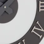 Orologio da Muro in MDF e Numeri Romani in Rilievo in Lino - Cronoforma Viadurini