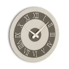 Orologio da Muro in MDF e Numeri Romani in Rilievo in Lino - Cronoforma Viadurini