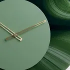Orologio da Muro Rotondo Verde in Metacrilato Stampato Made in Italy - Verdia Viadurini