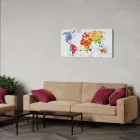 Orologio da muro su tela completo di 4 fusi orari Alex, design moderno Viadurini
