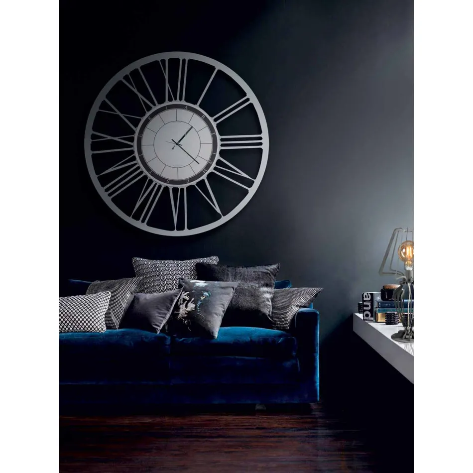 Orologio da Parete di Grande Dimensioni Moderno in Ferro Made in Italy – Einar Viadurini