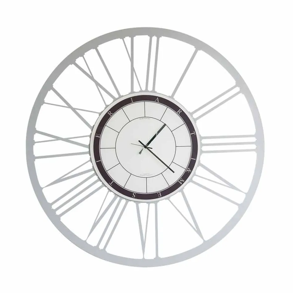 Orologio da Parete di Grande Dimensioni Moderno in Ferro Made in Italy – Einar Viadurini