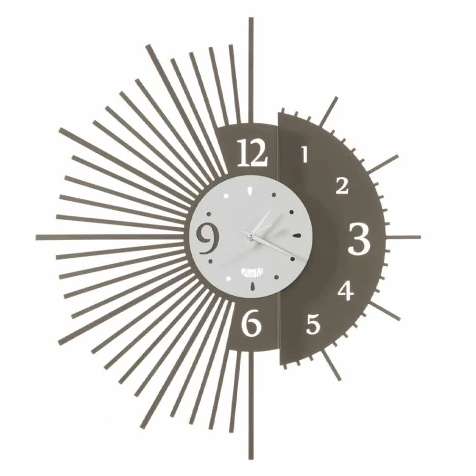 Orologio da Parete in Ferro Design Elegante Made in Italy - Aneto Viadurini