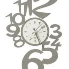 Orologio da Parete in Ferro Design Grande con Numeri Esterni - Acquarius Viadurini