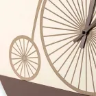Orologio da Parete in Legno Design Tondo con Decori in 2 Finiture - Byko Viadurini