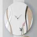 Orologio da Parete Moderno e Rotondo dal Design in Legno Decorato - Armonio