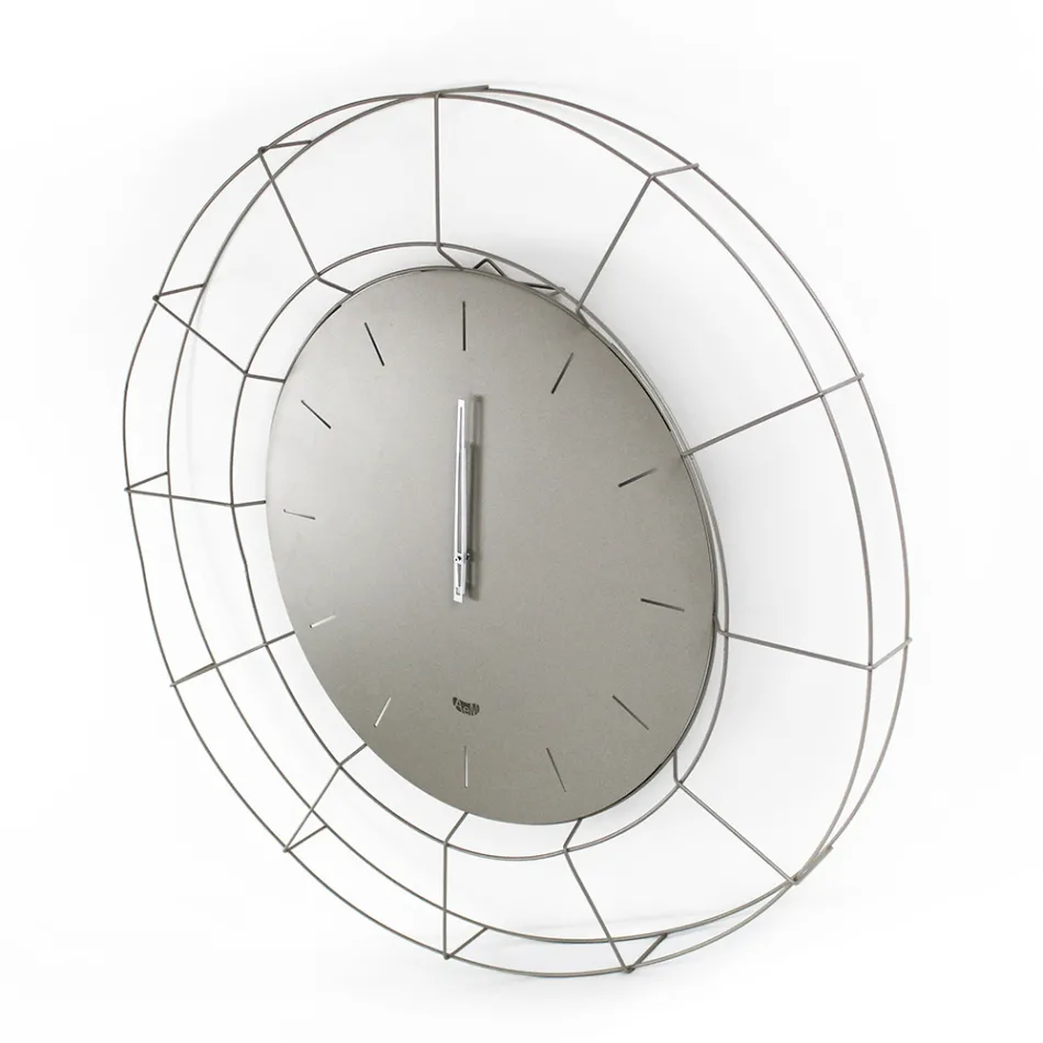 Orologio da Parete Moderno in Acciaio Colorato Made in Italy – Adalgiso Viadurini