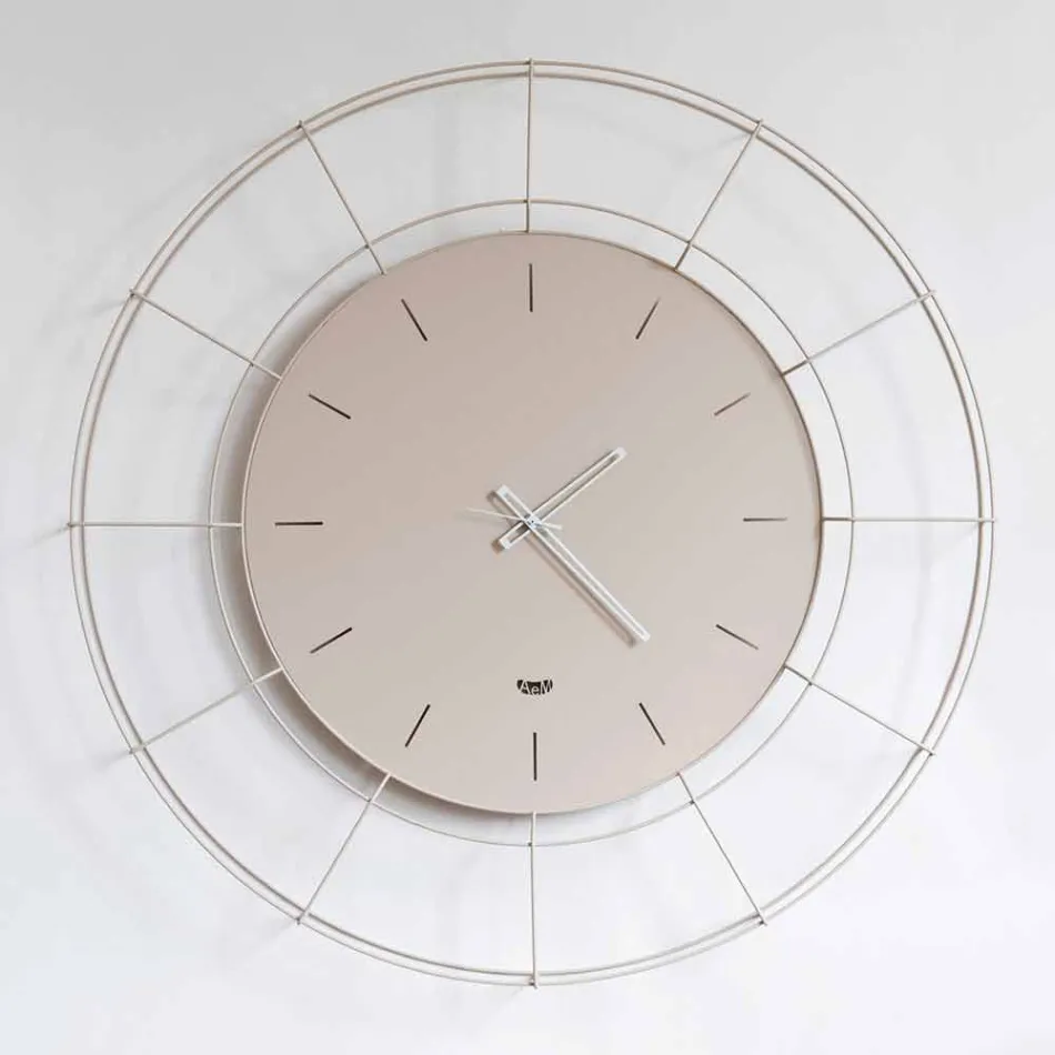 Orologio da Parete Moderno in Acciaio Colorato Made in Italy – Adalgiso Viadurini