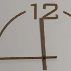 Orologio da Parete Quadrato e Moderno Design in Legno Beige e Marrone - Tabata Viadurini