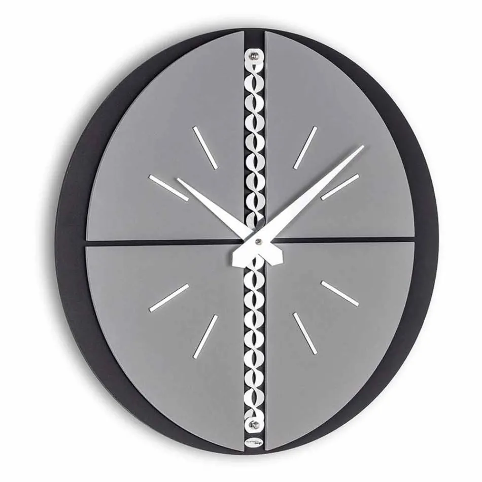 Orologio da Parete Rotondo con Supporto in PVC Realizzato in Italia - Elisio Viadurini