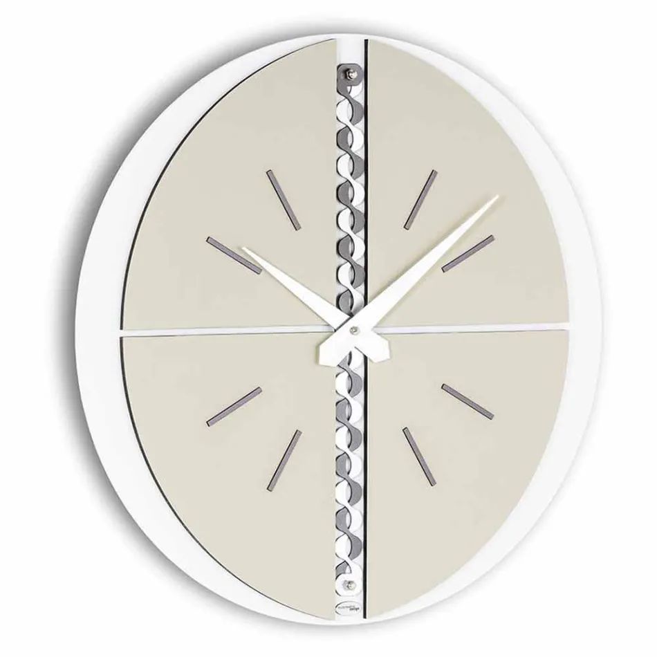 Orologio da Parete Rotondo con Supporto in PVC Realizzato in Italia - Elisio Viadurini