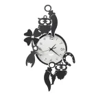 Orologio da Parete Rotondo in Ferro Design con Decori Fortuna - Tibio Viadurini