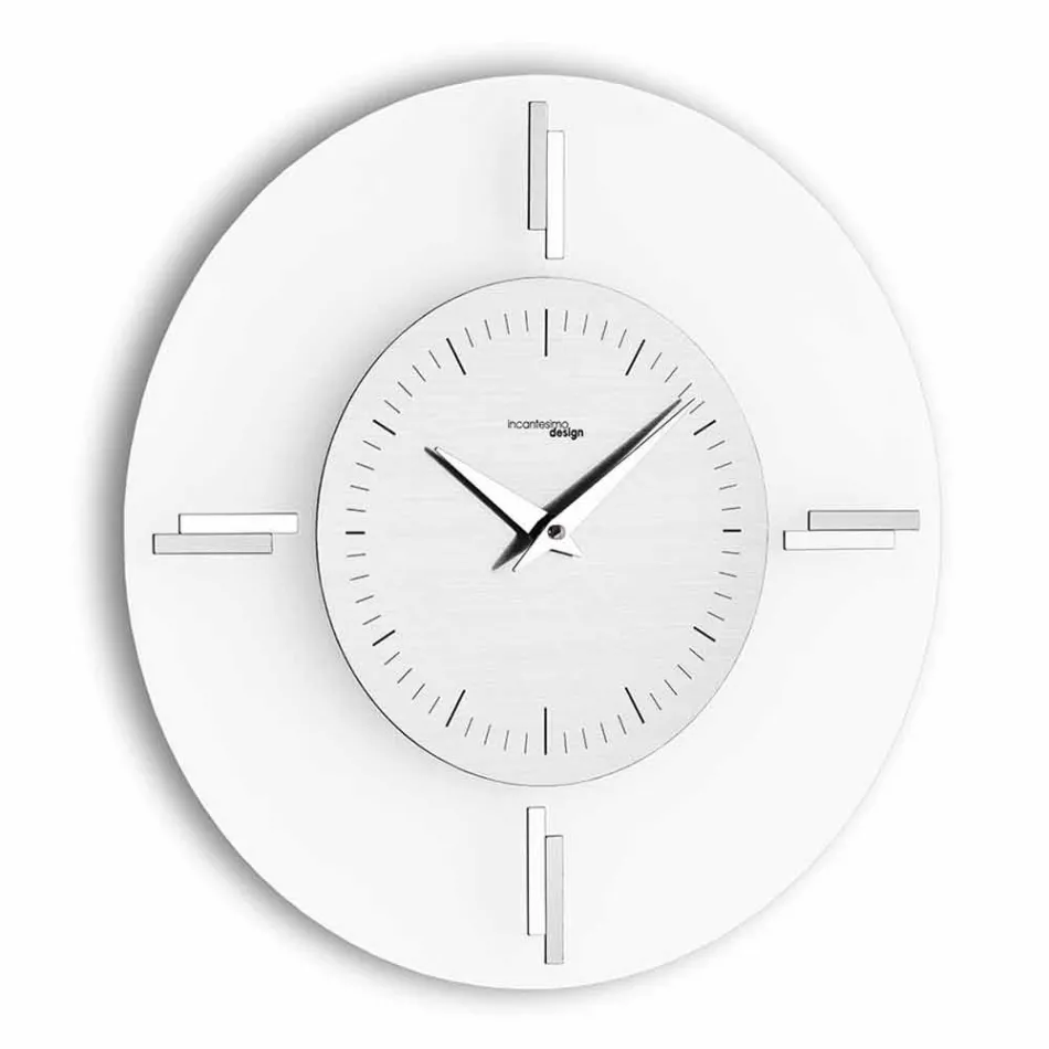Orologio da Parete Rotondo in Metacrilato e Alluminio Made in Italy - Siria Viadurini