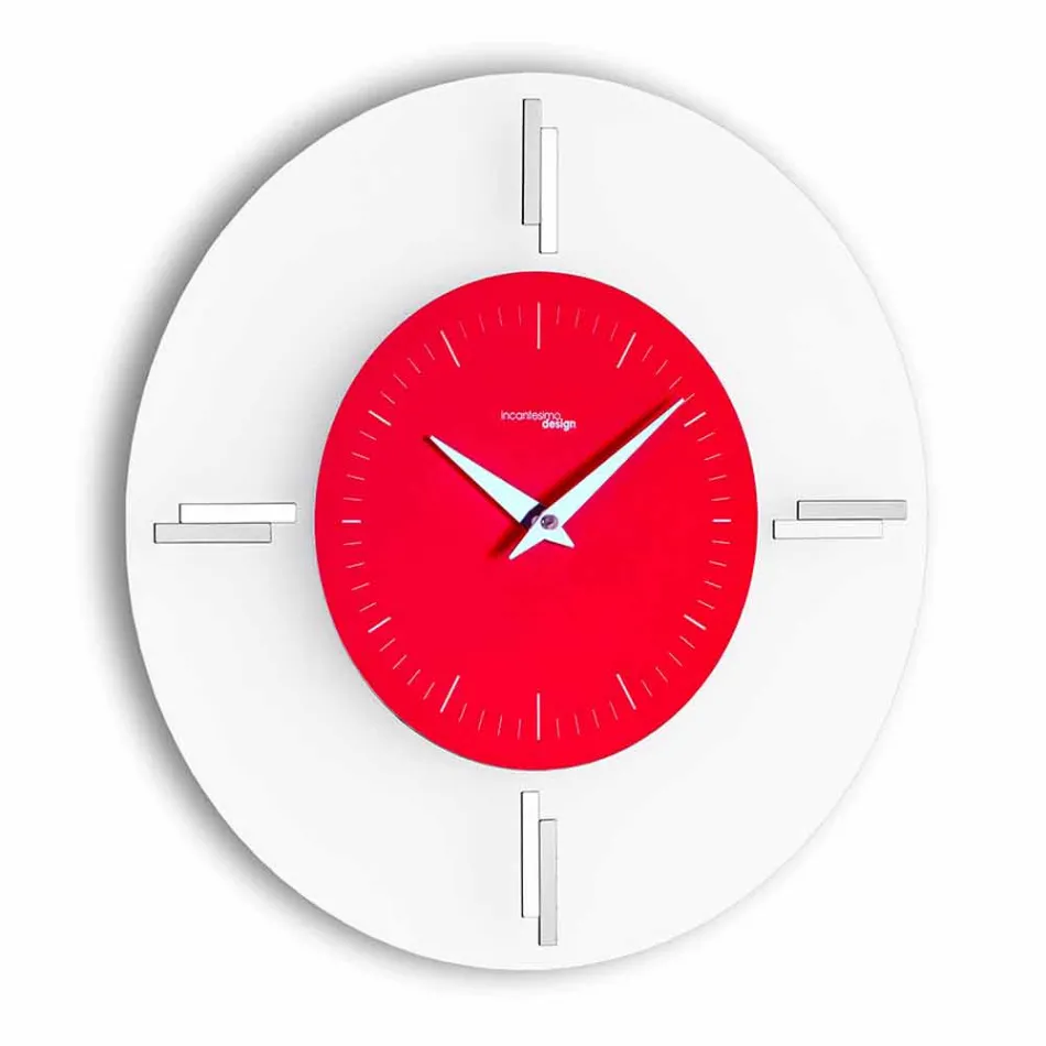 Orologio da Parete Rotondo in Metacrilato e Alluminio Made in Italy - Siria Viadurini