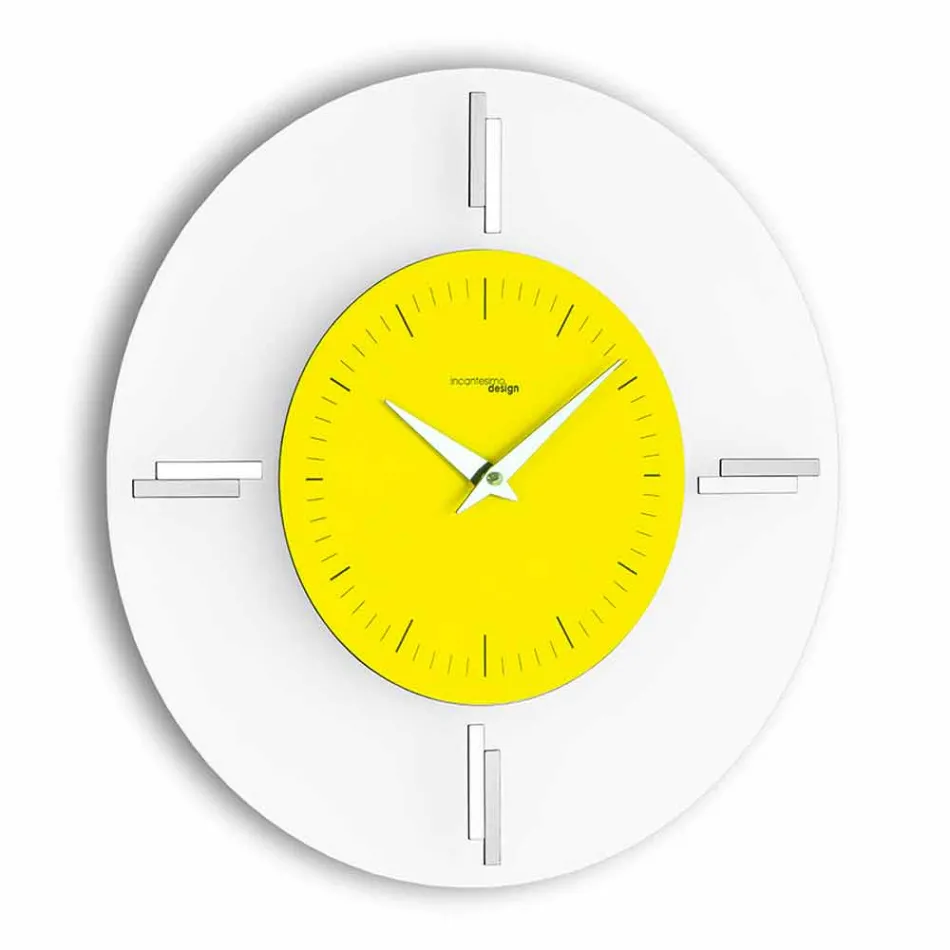 Orologio da Parete Rotondo in Metacrilato e Alluminio Made in Italy - Siria Viadurini