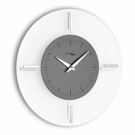 Orologio da Parete Rotondo in Metacrilato e Alluminio Made in Italy - Siria Viadurini