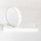 Orologio da Tavolo Girevole con Specchio in Acciaio Made in Italy - Benemerito Viadurini