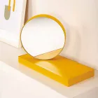 Orologio da Tavolo Girevole con Specchio in Acciaio Made in Italy - Benemerito Viadurini