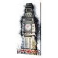Orologio di design su tela raffigurante il Big Ben Marcus