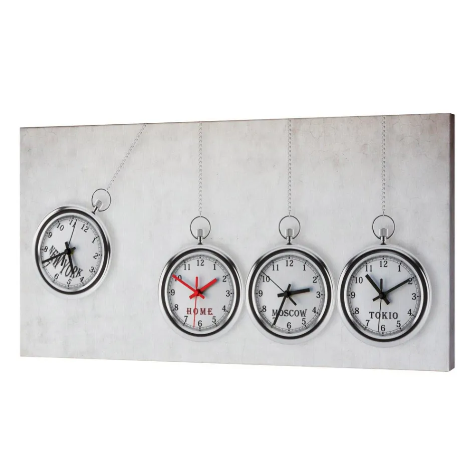Orologio moderno con 4 fusi che ricordano orologi da taschino Joseph Viadurini