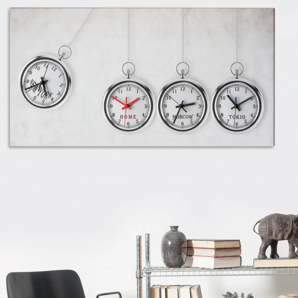 Orologio moderno con 4 fusi che ricordano orologi da taschino Joseph Viadurini